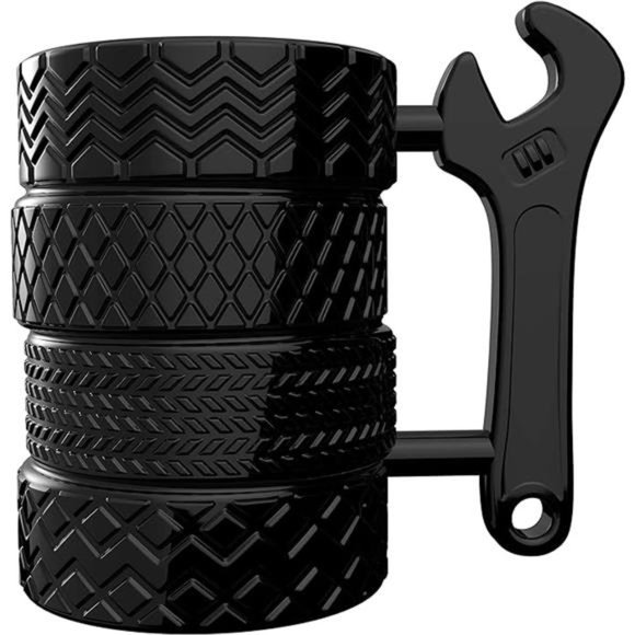 Tire Coffee Tea Mug Gift for Car Lovers Mechanics Car Enthusiasts ChristmasGifts - Picture 7 of 7